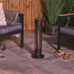 Black 800W Standing Garden Tower Patio Heater