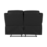 Roma 3+2 Recliner Sofa Suite Black Faux Leather