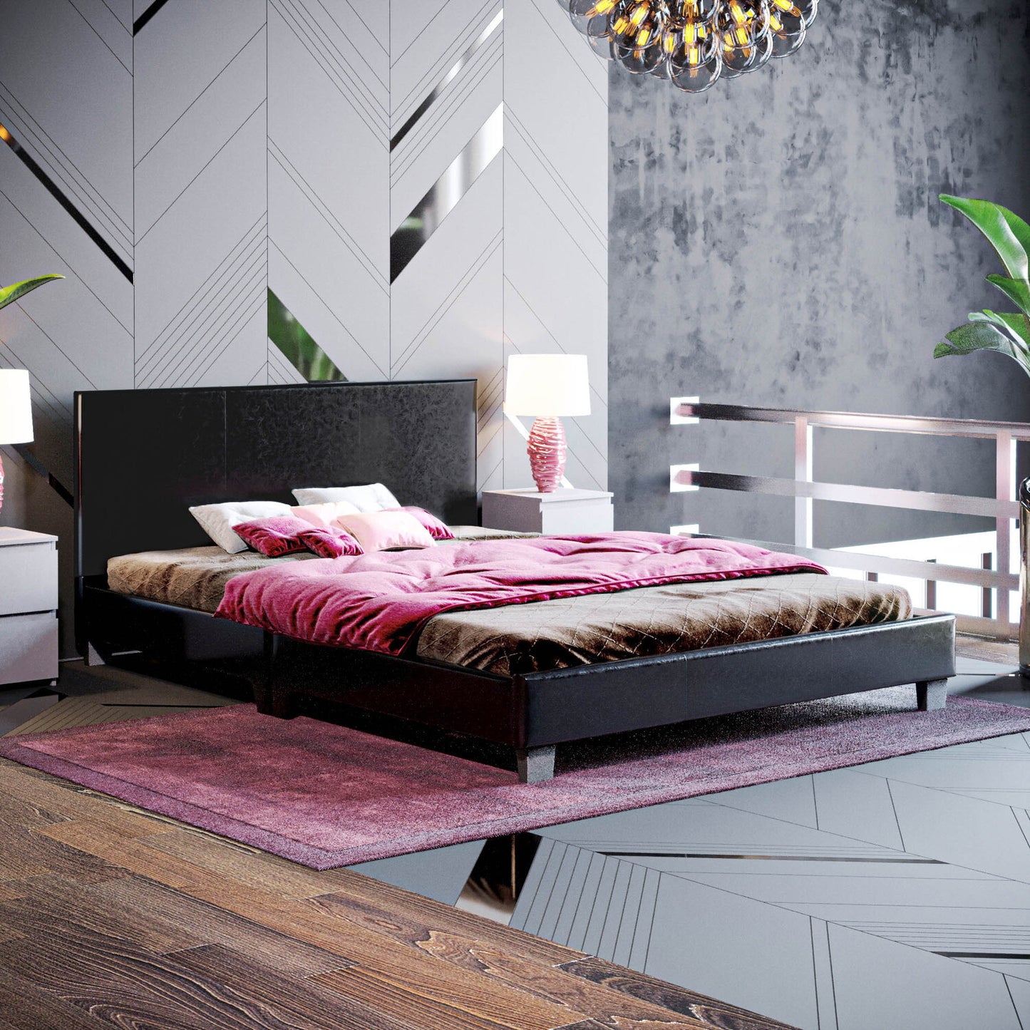 Layla Black Double Bed