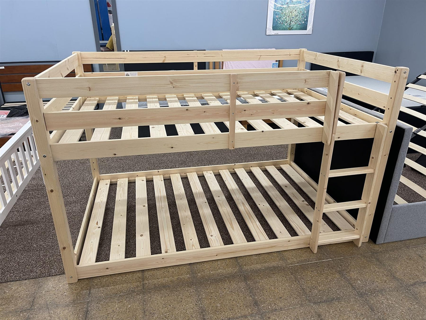 Pine Small Double Bunk Beds