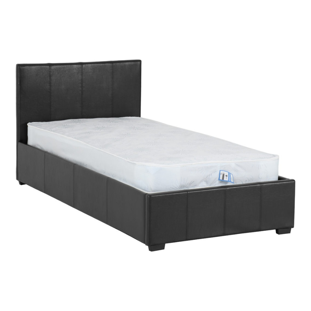 Waverley Storage Bed - Black Faux Leather