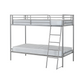 Brandon Black Metal Frame Bunk Bed Single 3ft with Ladder