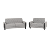 Chester 3+2 Sofa Suite Light Grey Fabric