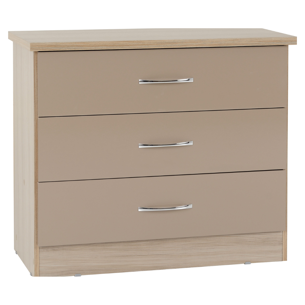 Nevada 3 Drawer Chest Sonoma Oak Effect