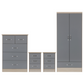 Nevada 2 Door 1 Drawer Wardrobe Bedroom Set