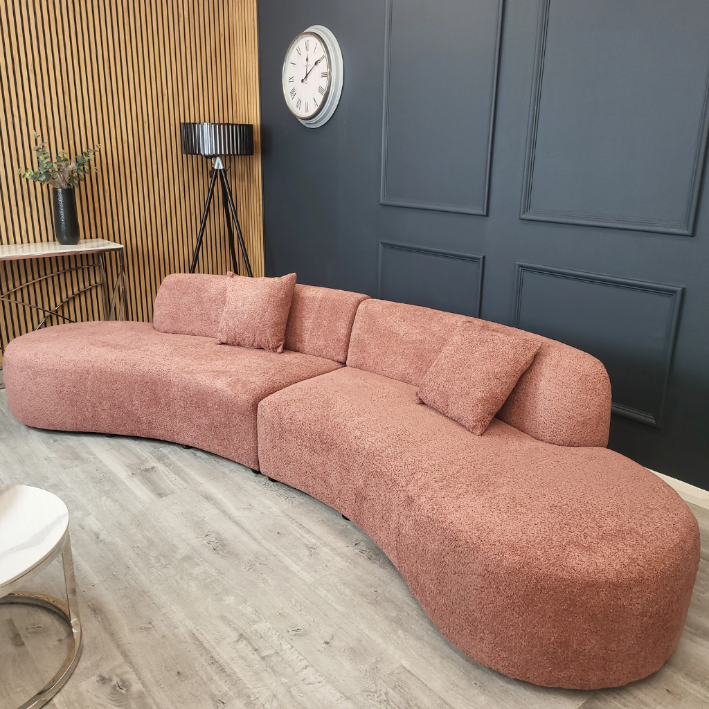 Miami Curved Cinema Boucle Sofa