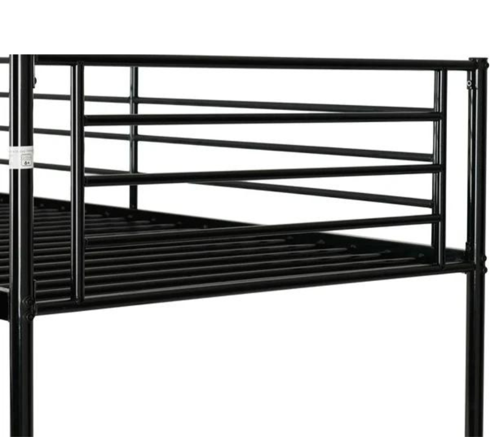 Brandon Black Metal Frame Bunk Bed Single 3ft with Ladder