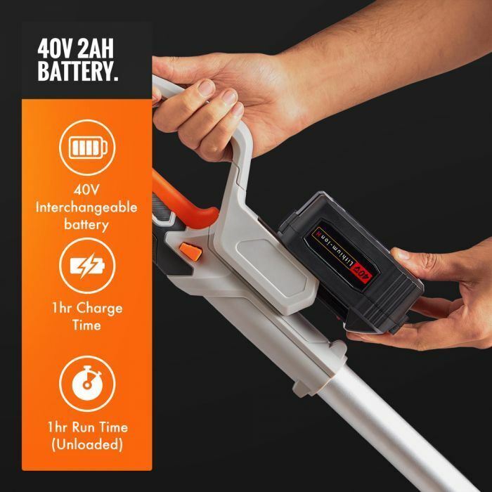 Cordless Electric Pole Chainsaw 40V With Battery, Charger And Harness
