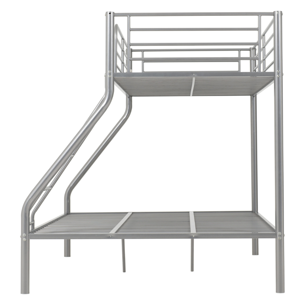 Tandi Triple Sleeper Sliver Metal Bunk Bed Double 4ft6 and Single 3ft