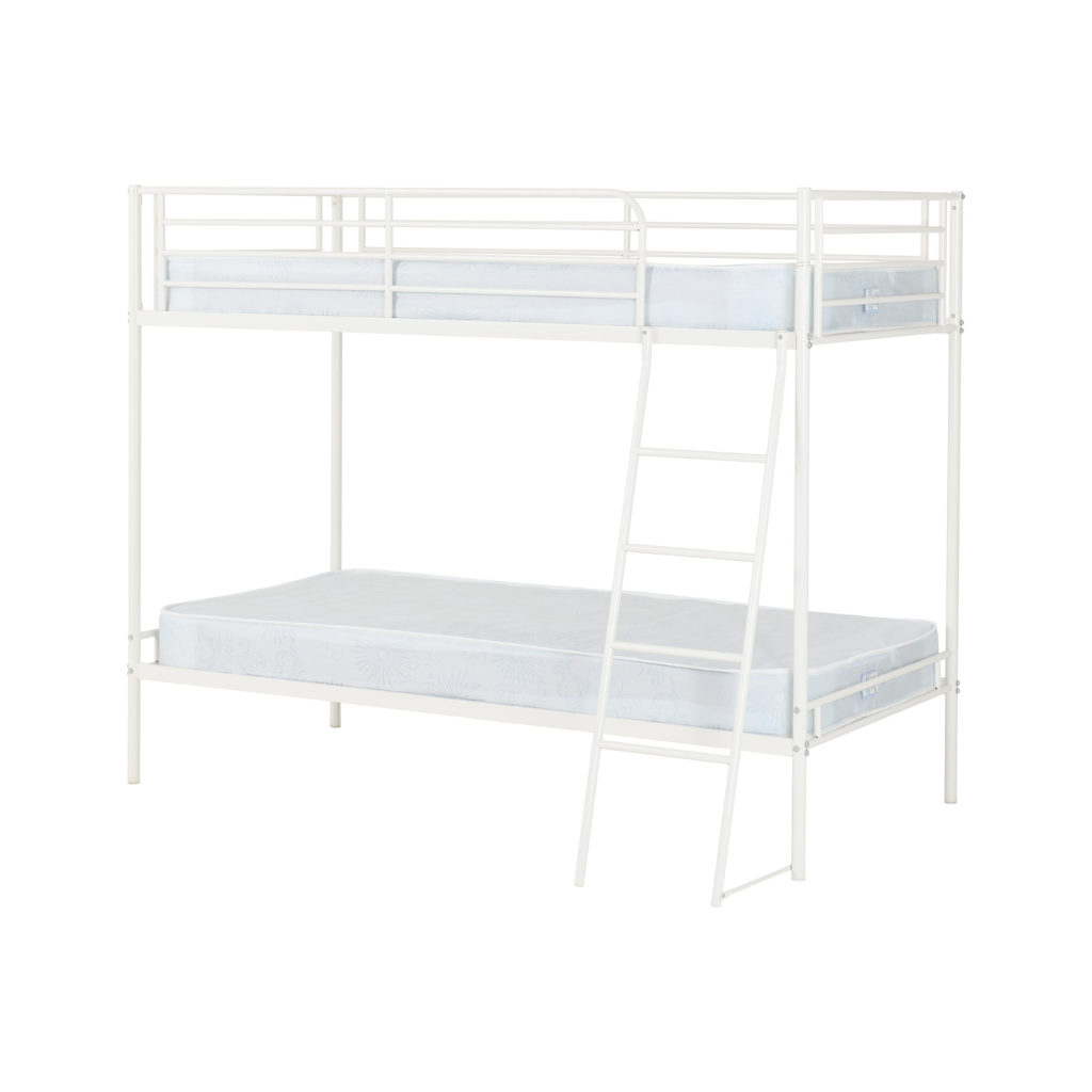 Brandon Black Metal Frame Bunk Bed Single 3ft with Ladder