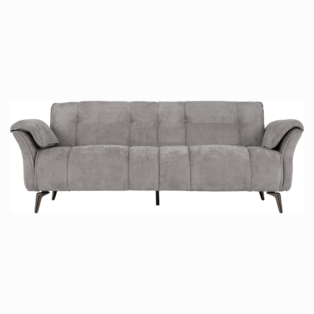 Amalfi 3 Seater Sofa Champagne Fabric And Grey Fabric