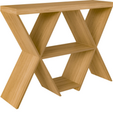 Naples Console Table Oak Effect Finish with Undershelves