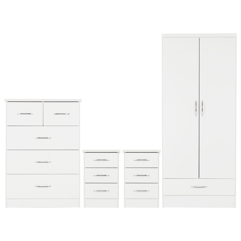 Nevada 2 Door 1 Drawer Wardrobe Bedroom Set