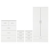 Nevada 2 Door 1 Drawer Wardrobe Bedroom Set