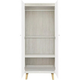 Dixie 2 Door Wardrobe Dusty Grey/White With Legs