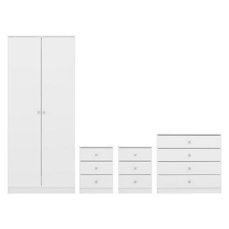 Denver 2 Door Wardrobe Bedroom Set White