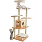179 cm Tall Wooden Cat Tree with Sisal Scratching Posts