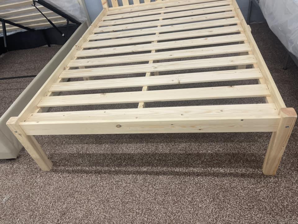 4ft6 Double Solid Pine Bed Frame