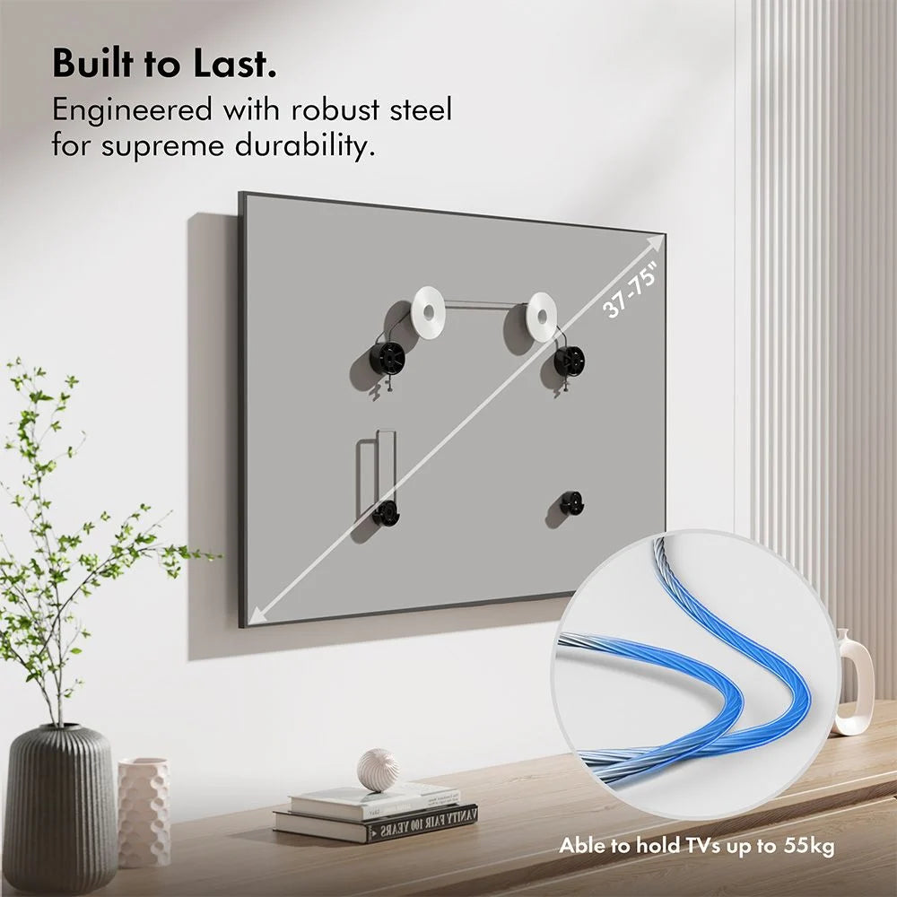 37-75 Inch Flat TV Wall Bracket Slim Mount Tilting Universal TV Stand