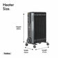 9 Fin 2000W Oil Filled Radiator - Black