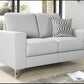Light Grey Faux Leather 2 Seater (See Description)