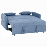 Chelsea Sofa Bed Silver Grey & Blue