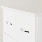 Nevada 3+2 Drawer Chest Grey Gloss/Light Oak Effect Veneer