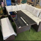 10 Seater Garden Rattan Set with Table & Cushions