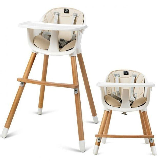 2 in 1 Wooden High Chair