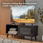 Barton Black Rattan Compact TV Unit