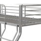 Tandi Triple Sleeper Sliver Metal Bunk Bed Double 4ft6 and Single 3ft