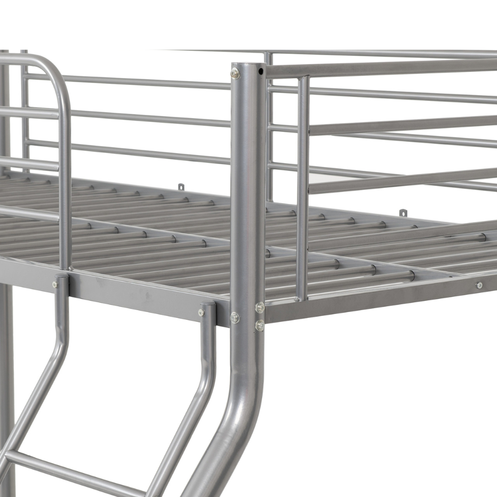 Tandi Triple Sleeper Sliver Metal Bunk Bed Double 4ft6 and Single 3ft