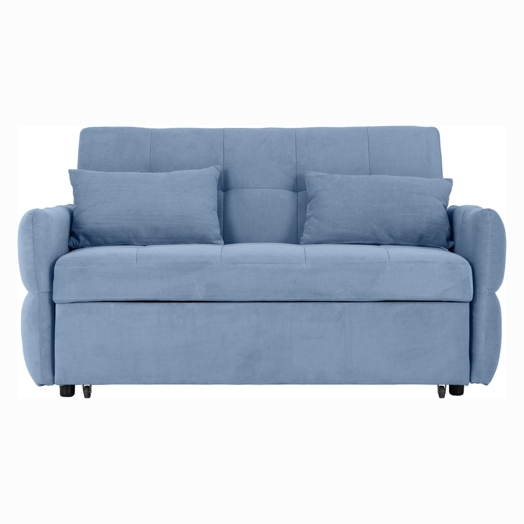 Chelsea Sofa Bed Silver Grey & Blue