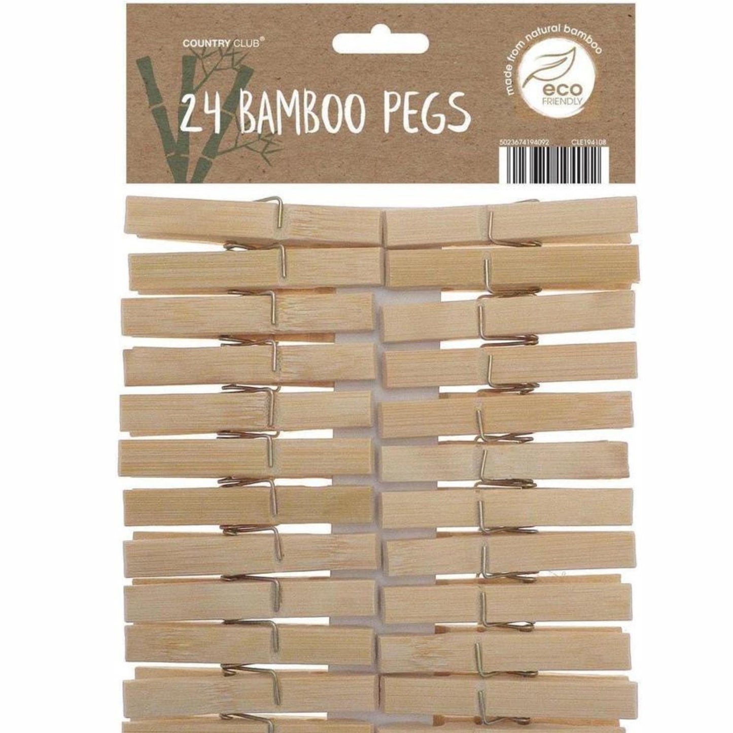 24pk Bamboo Pegs