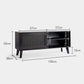 Barton Black Rattan Compact TV Unit