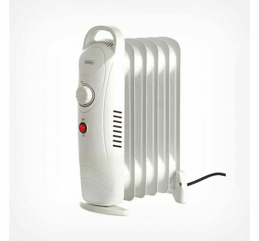 6 Fin 800W Oil Filled Radiator - White