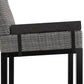 Polyrattan Weave Bar stool Kitchen Dining Chair And Cushion Grey