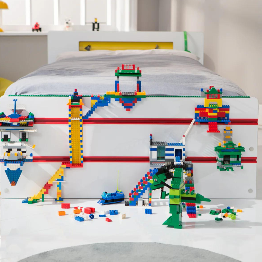 Kids Lego Single Bed Frame With Storage