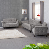 Amalfi 3 Seater Sofa Champagne Fabric And Grey Fabric