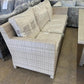 7 Seater Cream Rattan Garden Sofa Set