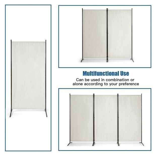 3 Panel Room Divider-White
