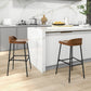 Set Of 2 Wooden Bar Stool