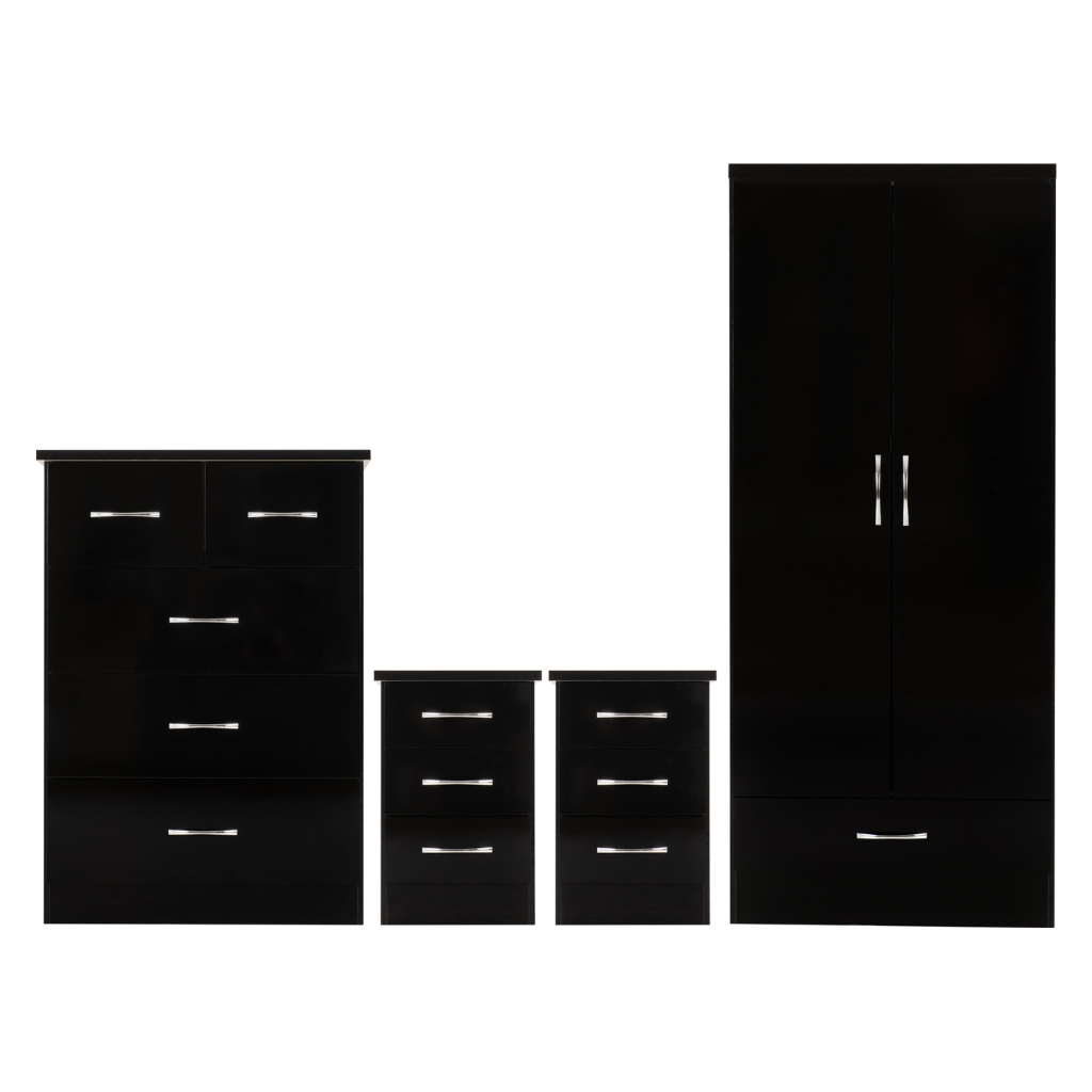 Nevada 2 Door 1 Drawer Wardrobe Bedroom Set