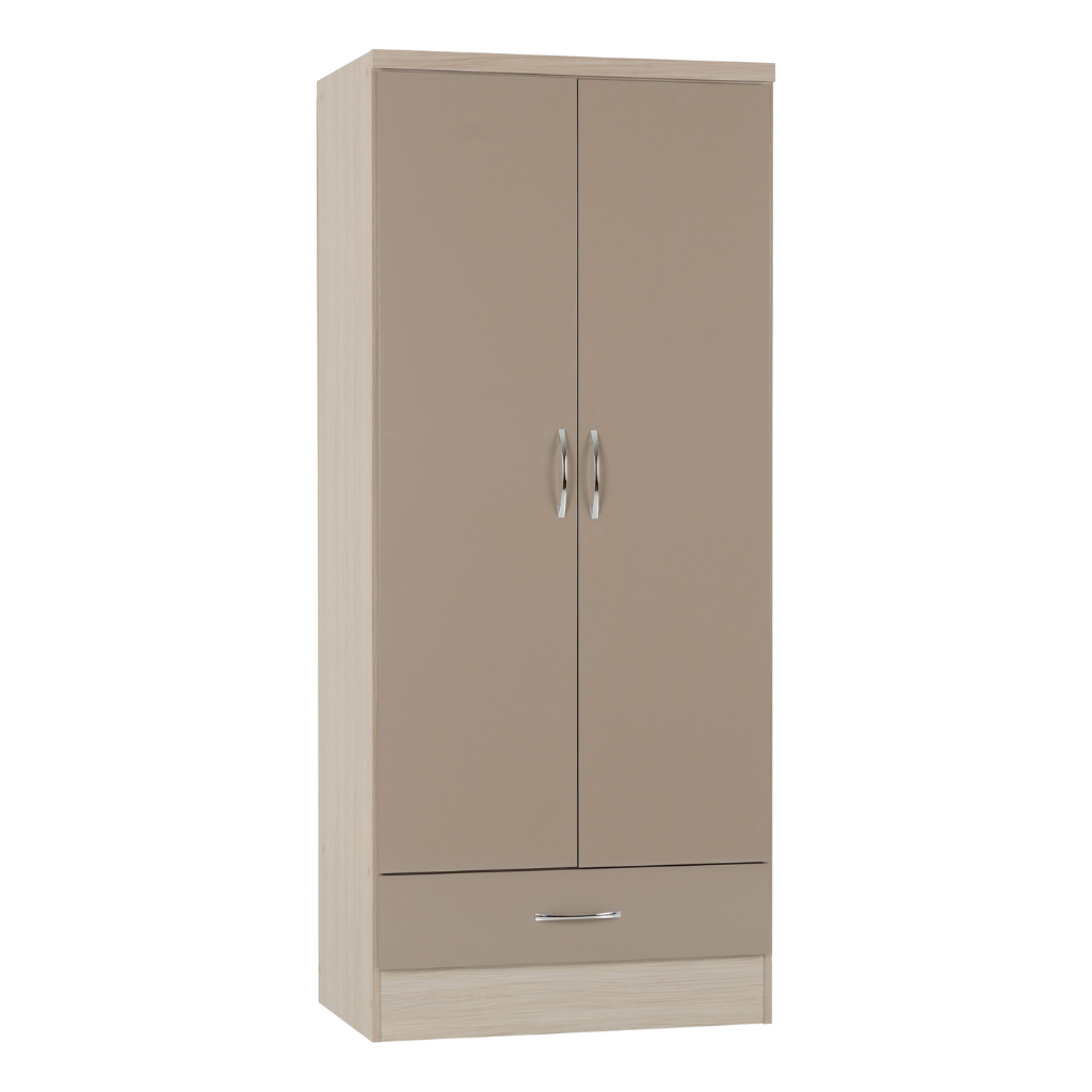 Nevada 2 Door 1 Drawer Wardrobe