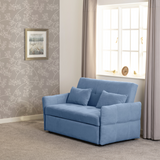 Chelsea Sofa Bed Silver Grey & Blue