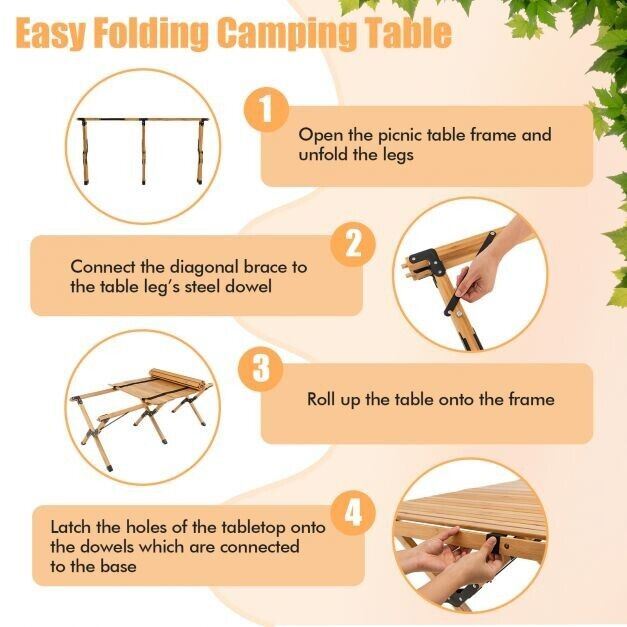 Folding Camping BBQ Table
