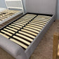 Double Grey Fabric Sleigh Bed Frame