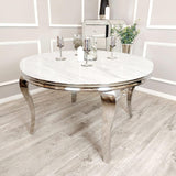Louis Chrome Dining Table