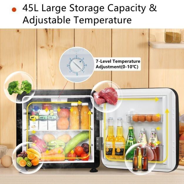 45L Black Counter Top Refrigerator