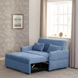 Chelsea Sofa Bed Silver Grey & Blue